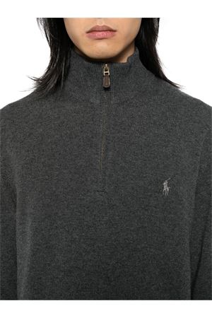 Maglione Polo Pony in lana grigio RALPH LAUREN | 710876756017GREYHTR